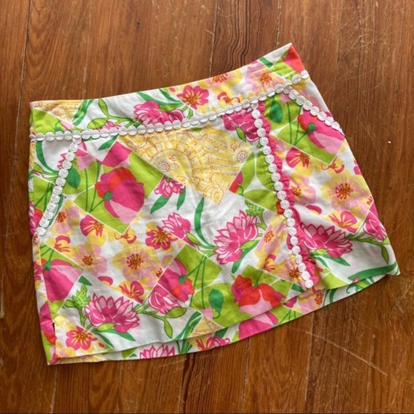 Lilly Pulitzer Dresses & Skirts - Lilly Pulitzer Mini Skirt Skorts Tennis Faux Wrap